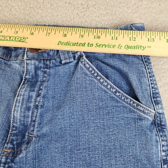 LEE Easy Fit Jeans Womens 4M Misses Blue At the Waist Straight High Rise Trouser - Picture 3 of 10